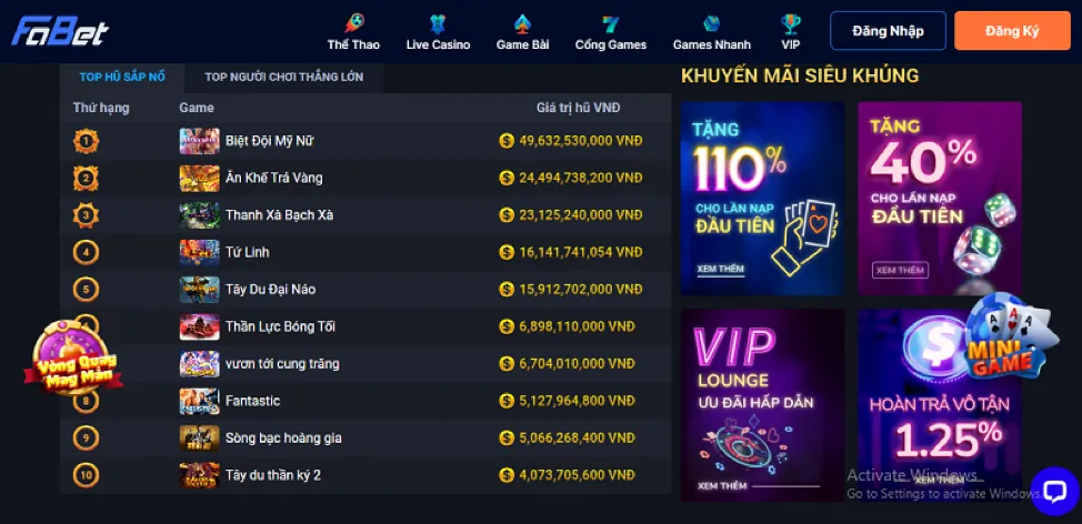 Chương trình dịch vụ VIP của 8kbet vip